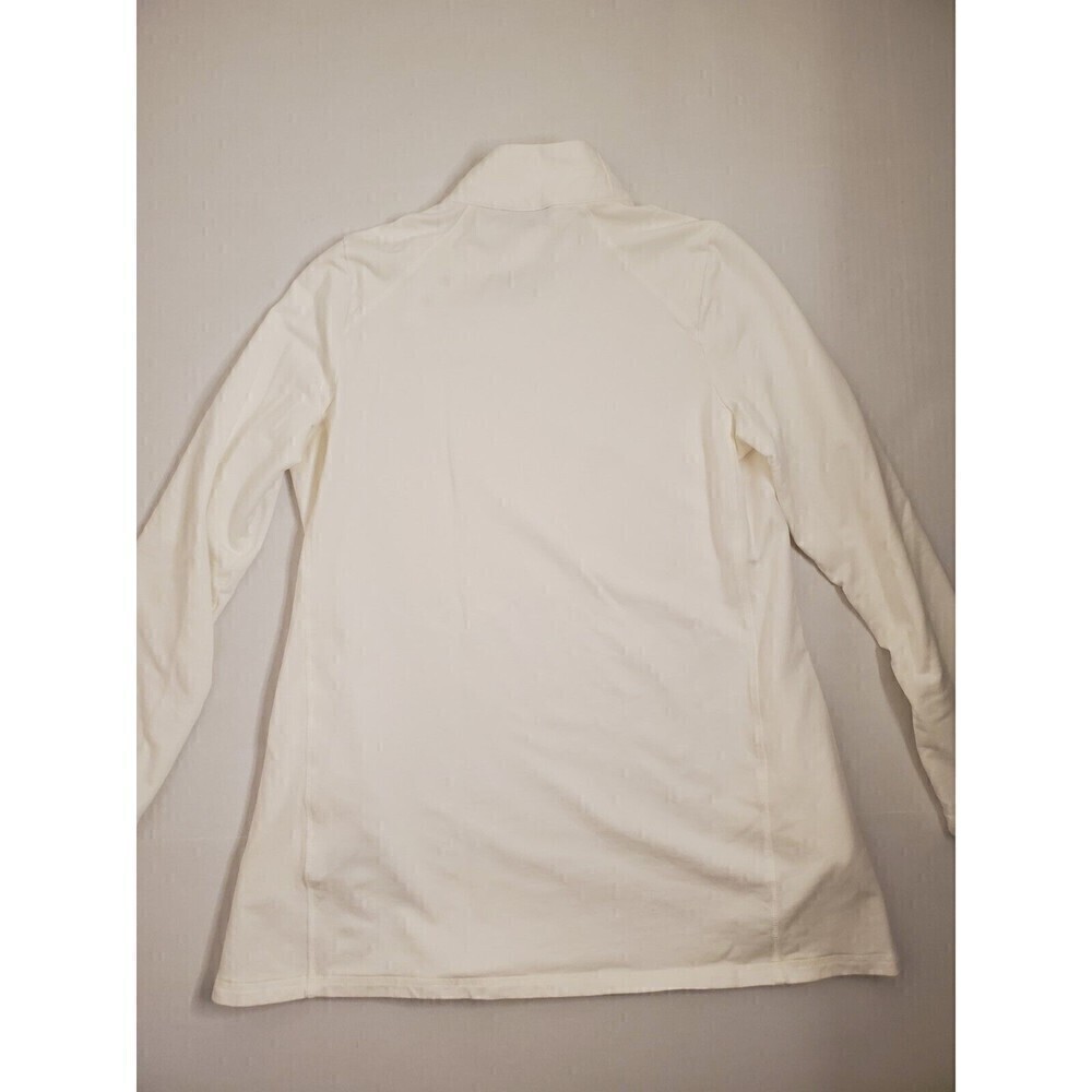 SUSAN Graver Weekend Comfy Cotton Mock Turtle Neck White Suze Small Pockets - Picture 4 of 4